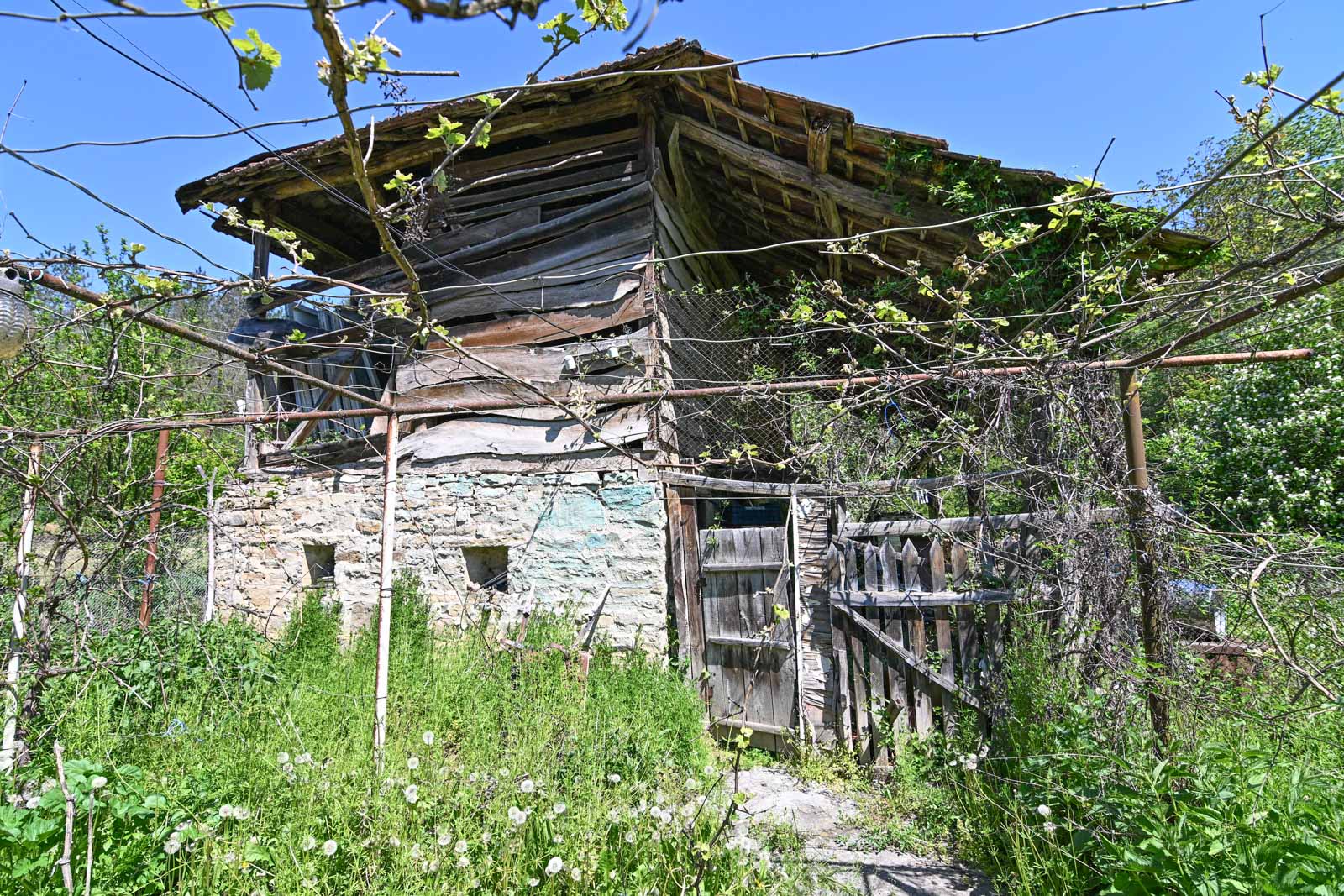 Small rural house on the edge of the village Gabene